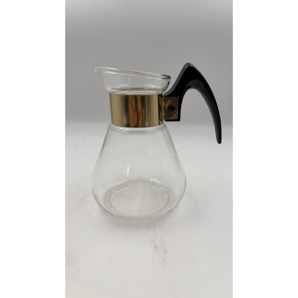 Vintage Corning Glass Coffee Carafe Pitcher Decanter Small 2-Cup